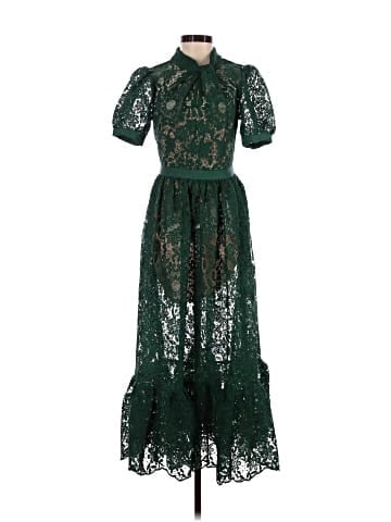Self-Portrait Guipuire Lace Midi Dress (view 1)