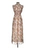 Max Studio 100% Polyester Paisley Tan Casual Dress Size XS - photo 2
