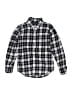 Janie and Jack 100% Cotton Checkered-gingham Black Long Sleeve Button-Down Shirt Size 6 - photo 1