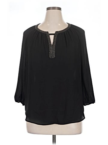 Black Rainn 3/4 Sleeve Blouse (view 1)