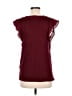 Express 100% Polyester Burgundy Short Sleeve Blouse Size M - photo 2