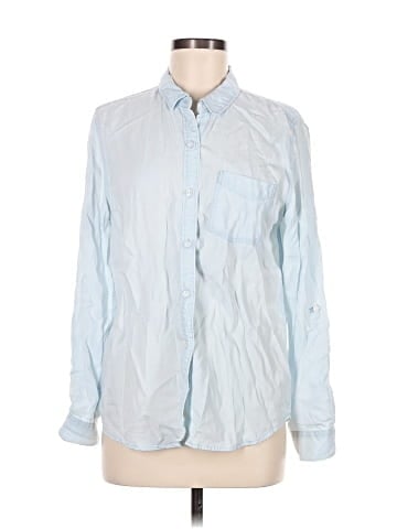Time and Tru Long Sleeve Button-Down Shirt (view 1)
