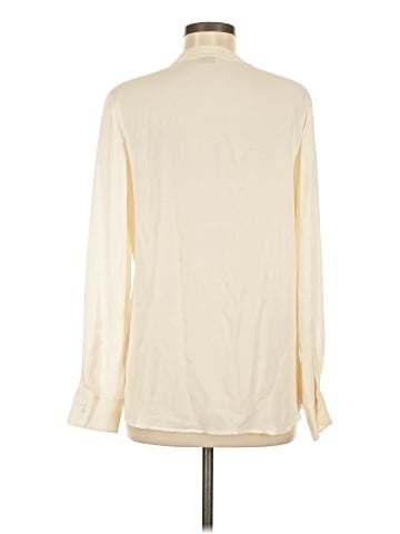 Theory Long Sleeve Silk Top (view 2)