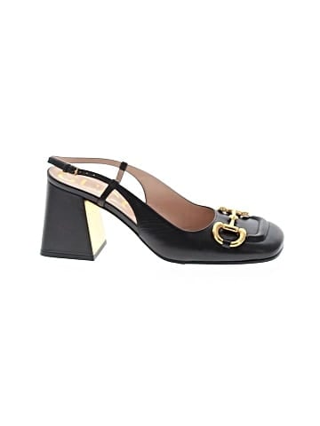 Gucci Leather Horsebit Slingback Pumps (view 1)