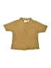 Zara Solid Tan Short Sleeve Button-Down Shirt Size 2 - 3 - photo 1