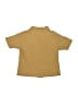Zara Solid Tan Short Sleeve Button-Down Shirt Size 2 - 3 - photo 2