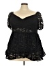 Torrid Black Short Sleeve Blouse Size 2X Plus (2) - photo 1