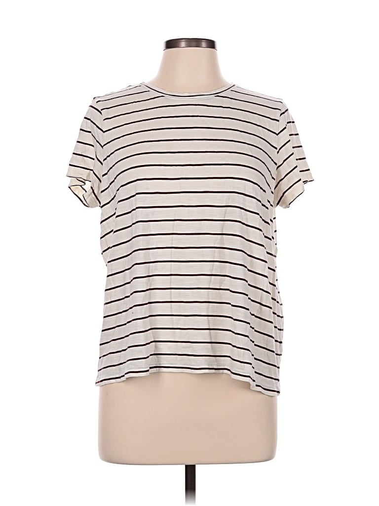 Pre-owned Marine Layer Short Sleeve T-shirt In Ivory