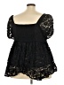 Torrid Black Short Sleeve Blouse Size 2X Plus (2) - photo 2