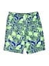Lands' End 100% Polyester Paisley Green Board Shorts Size 14 - 16 - photo 1