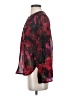 Apt. 9 100% Polyester Floral Red Long Sleeve Blouse Size S (petite) - photo 5