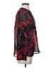Apt. 9 100% Polyester Floral Red Long Sleeve Blouse Size S (petite) - photo 4