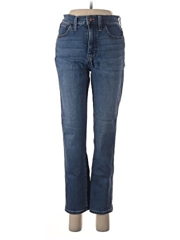 Madewell High-Rise Slim Straight Jeans in Glynn Wash (view 1)