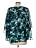 Jennifer Lopez 100% Polyester Teal 3/4 Sleeve Blouse Size M - photo 2