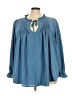 Torrid 100% Polyester Blue 3/4 Sleeve Blouse Size 2X Plus (2) - photo 1