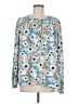 Joie 100% Polyester Floral Blue Long Sleeve Blouse Size M - photo 1