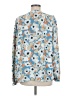 Joie 100% Polyester Floral Blue Long Sleeve Blouse Size M - photo 2