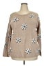 Lane Bryant Floral Tan Pullover Sweater Size 18 - 20 Plus - photo 1