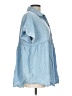 Easel 100% Tencel Blue Short Sleeve Button-Down Shirt Size L - photo 4