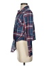 Passport 100% Polyester Plaid Blue Long Sleeve Blouse Size S - photo 5