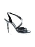 Gucci 100% Patent Leather Gray Black Sandals Size EU (IT) 37 1/2 / US 7 1/2 - photo 1
