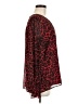 DKNY 100% Polyester Animal Print Red Long Sleeve Blouse Size M - photo 4