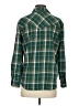 Love Potion Plaid Green Long Sleeve Blouse Size S - photo 2
