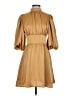 Sledge 100% Polyester Solid Tan Casual Dress Size S - photo 1