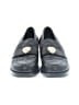 Chanel 100% Leather Gray Black Loafers Size EU 38 1/2 - photo 2
