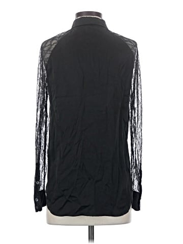 Equipment Long Sleeve Silk Top (view 2)