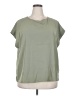 Unbranded Solid Green Short Sleeve T-Shirt Size 3X - photo 1