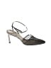 Yves Saint Laurent 100% Leather Print Silver Black Heels Size 9 - photo 1