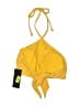 Gianni Bini Solid Yellow Swimsuit Top Size S - photo 2