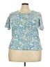 Talbots Outlet Paisley Teal Short Sleeve Top Size 2X - photo 1