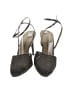 Yves Saint Laurent 100% Leather Print Silver Black Heels Size 9 - photo 2