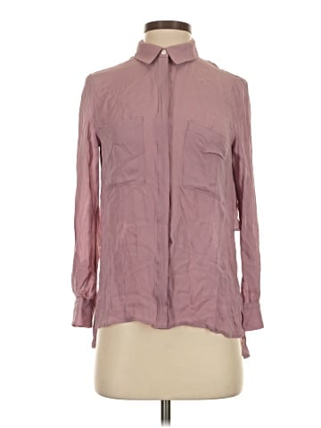 Haute Hippie Long Sleeve Silk Top (view 1)