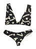 THE ONES WHO Print Black Two Piece Swimsuit Size L - photo 2