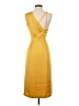 Reiss 100% Polyester Solid Yellow Cocktail Dress Size 2 - photo 2