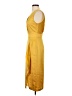 Reiss 100% Polyester Solid Yellow Cocktail Dress Size 2 - photo 5