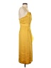 Reiss 100% Polyester Solid Yellow Cocktail Dress Size 2 - photo 4