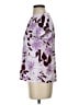 Ann Taylor 100% Polyester Floral Purple Short Sleeve Blouse Size XXS - photo 5