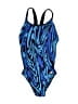 Dolfin Graphic Blue One Piece Swimsuit Size 6 - photo 1