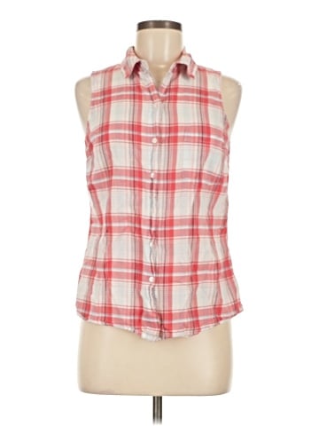Faded Glory Sleeveless Button-Down Shirt (view 1)