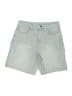Lands' End Chevron-herringbone Blue Denim Shorts Size 8 - photo 1