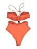 Zara Solid Orange One Piece Swimsuit Size M - photo 2