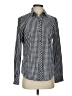 C. Wonder 100% Cotton Checkered-gingham Black Long Sleeve Button-Down Shirt Size S - photo 1