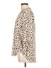 Lush 100% Polyester Animal Print Tan 3/4 Sleeve Blouse Size L - photo 5