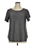 Ann Taylor Metallic Gray Short Sleeve Top Size XL - photo 1