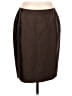 Escada 100% Silk Solid Brown Silk Skirt Size EU 40 / US 10 - photo 1