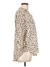 Lush 100% Polyester Animal Print Tan 3/4 Sleeve Blouse Size L - photo 4